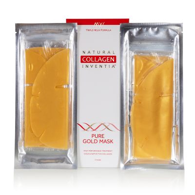 KOLAGENOWE MASKI ZE ZŁOTEM - ZESTAW INVENTIA PURE GOLD MASK WITH NATIVE FISH COLLAGEN